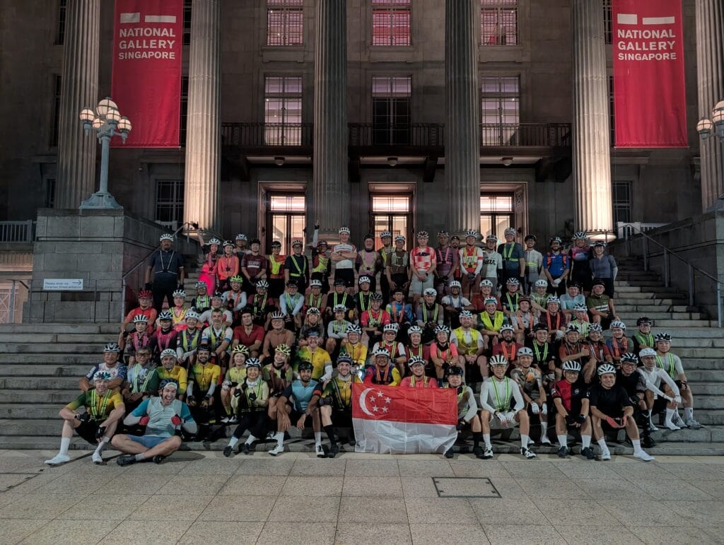 Randonneurs Singapore riders at National Gallery Singapore